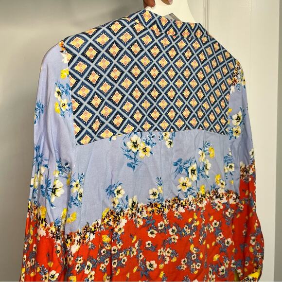 Anthropologie Fig & Flower patchwork floral blouse - Picture 4 of 16